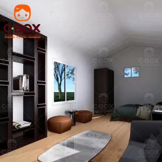 modern pitch roof container home