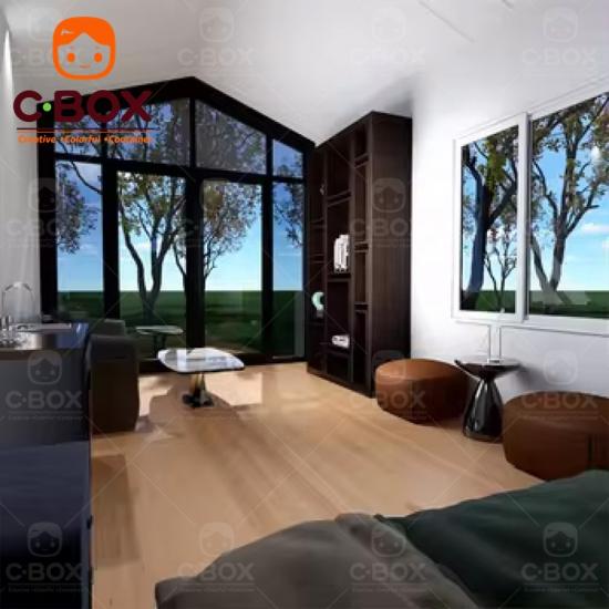 modern pitch roof container home